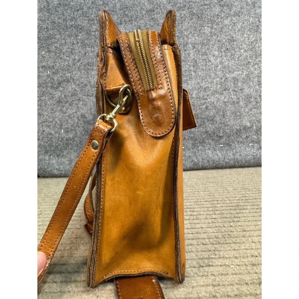 Hartmann Vintage Belting Leather Briefcase Messenger Bag Tan Heritage Laptop Bag